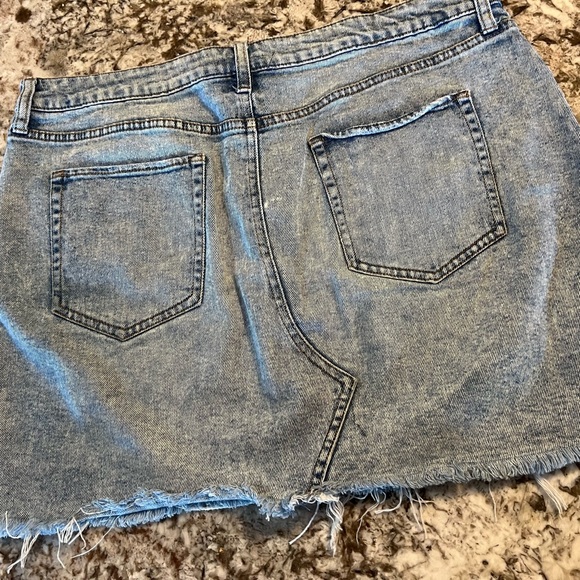 Wild fable size 16 Denim Jean Skirt Juniors Target Stretch Mini - Picture 5 of 6